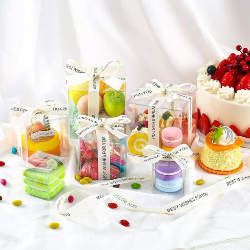 DaYammi 30 PCS Clear Favor Boxes,4 x 4 x 4 inch Plastic Clear Gift Boxes for Wedding,Birthday,Easter Mother's Father's Day Party in Saudi Arabia