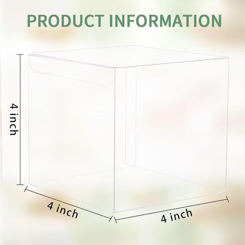 DaYammi 30 PCS Clear Favor Boxes,4 x 4 x 4 inch Plastic Clear Gift Boxes for Wedding,Birthday,Easter Mother's Father's Day Party in Saudi Arabia