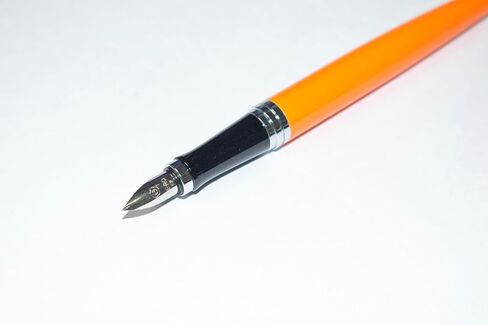 Fountain pen, extra fine point smooth writing pens for journaling fancy pens, hero 602 orange colored metal pen writer gifts Pen Sets for Men and Women Classic Design with Converter in Saudi Arabia