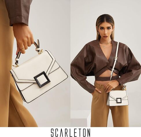 Scarleton Handbags for Women, Crossbody Bags for Women, Structured Mini Satchel Purses, Top Handle Shoulder Bag, H2077 in Saudi Arabia