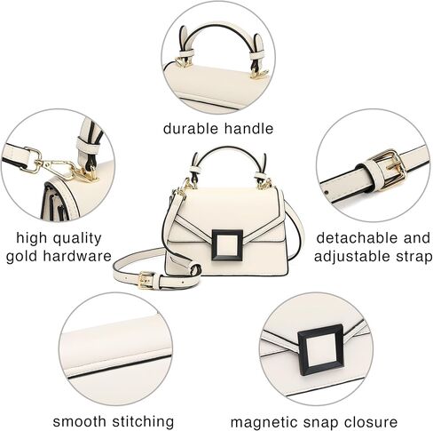 Scarleton Handbags for Women, Crossbody Bags for Women, Structured Mini Satchel Purses, Top Handle Shoulder Bag, H2077 in Saudi Arabia