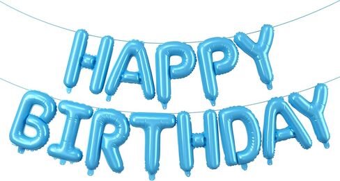 Rainbow Happy Birthday Balloons Banner,16 Inch Mylar Foil Letters Set,Inflatable Reusable Party Decor,for Women,Men,Kids Boys & Girls Birthday DIY Decorations Party Supplies in Saudi Arabia