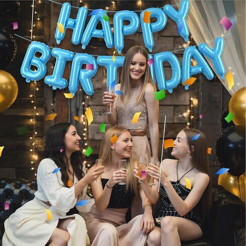 Rainbow Happy Birthday Balloons Banner,16 Inch Mylar Foil Letters Set,Inflatable Reusable Party Decor,for Women,Men,Kids Boys & Girls Birthday DIY Decorations Party Supplies in Saudi Arabia