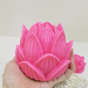 Huge Large Big Lotus，Rose， Peony Flower Silicone Mold ，Used for Making Gypsum Candles Resin Cement Holiday Sacrifice Mould (Large A Lotus)