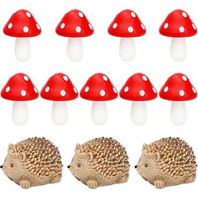 ONEST 9 Pieces Garden Miniature Accessories Mini Mini Frog Figurines Table and Chairs Micro Landscape Garden Ornament Figurines for DIY Craft Garden Decor