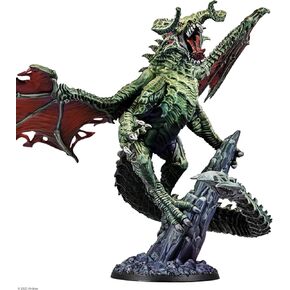 Dungeons & Lasers Draculus Dragon Miniature Figure - Tall 5.7" Height (145mm) with Scenic Base - 5E Compatible for DND and Tabletop RPG Games - Highly Detailed and Unpainted - from Archon Studio
