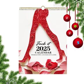 2025 Fu-ck- It Wall Calendar for Tired-Ass Women | Fu-ck It Calendar,Hang with Ease, 12 Months Wall Hanging Calendar for Home Office | Funny Swear Word Monthly Calendar Gag Gift for Women