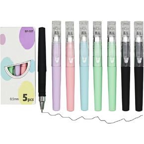 Maydahui 10 Pcs Mini Small Pens Portable Short Pocket Pens Small Fat Pen Tiny Pens Black Ink for Wallet Notebook Shcool Office Supplies