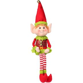 Large Sitting Christmas Elf for Kids in a Beautiful Gift Box - Cute Large 27" Christmas Elf Doll, Handmade – Boy and Girl 2025 Toy (Boy)