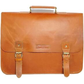 Vintage Crazy Horse Leather Handmade Briefcase Laptop Messenger Bag Office Briefcase College Bag for Mens and Womens