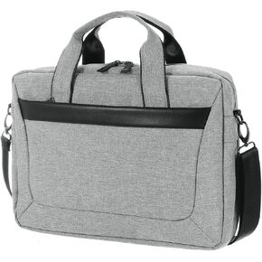 uxcell 13.3 Inch Laptop Briefcase Bag, Water-Resistant Laptop Shoulder Bag, Expandable Business Crossbody Bag, Multi-function Computer Carrying Bag for Travel College, Gray