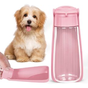 Portable Dog Water Bottle, Leak Proof Travel Puppy Water Dispenser for Hiking, Walking, and Outdoor Adventures, Travel Water Bowl for Pets, Dog Stuff Accessories(19OZ)