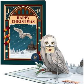 باقة زهور ورقية منبثقة للعطلات من Lovepop Harry Potter - بطاقات تهنئة عيد الميلاد ثلاثية الأبعاد للأولاد والبنات والرجال والنساء - قاعة هوجورتس الكبرى 5 × 7 بوصة - تتضمن بطاقة ملاحظات فارغة ومظروف