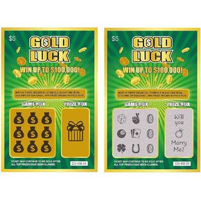 Will You Marry Me Proposal Fake Lottery Tickets Scratch Off Cards, Great Marriage Proposal Idea, 2 Pack