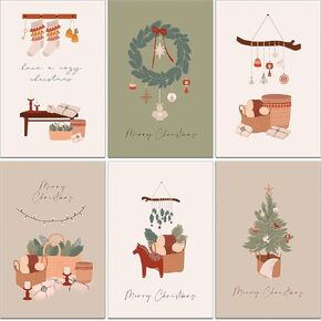 24 Stylishly Simple Eco Friendly Traditional Christmas Cards made from Recycled Paper