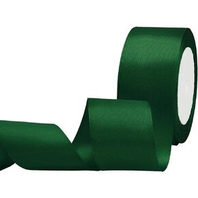 1-1/2 inch Forest Green Satin Ribbon Fabric Ribbon for Gift Wrapping Very Suitable for Cutting Ceremony Kit Grand Opening Car Bows Sewing Craft Wedding Party Decoration