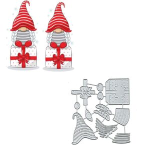 Santa Christmas Gift Metal Cutting Die Cuts, Santa Christmas Gift Embossing Stencils DIY Crafts Cards Cutting Dies Cuts for DIY Embossing Card Making Photo Decorative Paper Dies Scrapbooking