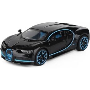 Bugatti Supercar Model Children's Alloy car Simulation car Boys Toy car Gift Jewelry Collection（red）