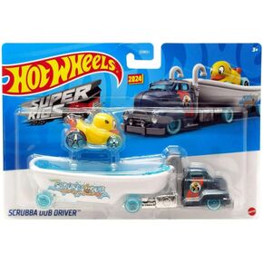 Hot Wheels Scrubba Dub Driver New for 2024 Truck and Trailer