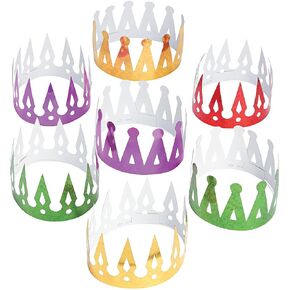 Fun Express Assorted Color Prism Crowns (1 Dozen) Costume Accessories, Party Supplies & Favors, Birthday Crowns