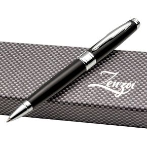 ZenZoi Orange Ballpoint Pen Set. Elegant Executive Pen for Men or Women. High End Pen Gift Box w/Luxury Pen & 2 Gel Ballpoint (1 Blue + 1 Black) Refills. Smooth Writing Pen (Orange)