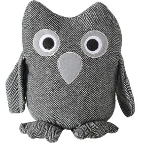Fluffy, The Baby Lamb Door Stopper, Rustic White, Corduroy and Plush, Embroidery Eyes, Polyester, Sand Filling, Weighted Prop, 8 3/4 Inches Tall, 2.3 Pounds