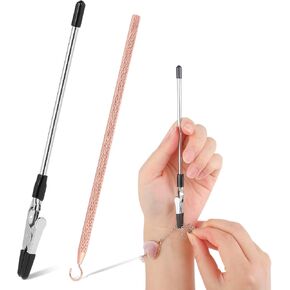 Bracelet Helper Tool, 2 Pcs Wearing Tool Aid Assistance Bracelet Helper to Put on Yourself Aid Hook and Clips Jewelry Fastening Tools for Necklace Bracelet Watch Zippers Crafts Adjustment