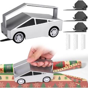 AIERSA Wrapping Paper Cutter, Gift Wrap Cutter with 6 Replaceable Blade, Gift Wrapping Tool, Christmas Gift Wrapping Paper Cutter, Wrapping Paper Cutter Slider, Wrapping Paper Roll Cutter