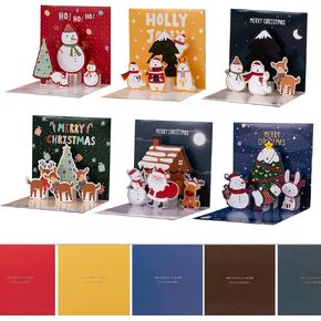 Christmas Card Set - 24PCS Greeting Cards, 6 Different Designs, Bulk Cards and New Year Cards - 4x6 Inch (24PCS)
