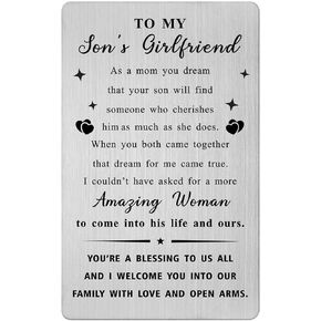 Gezxin Sons Girlfriend Gifts from His Mom- Christmas Card Gifts for Sons Girlfriend- Thoughtful Sons Girlfriend Birthday Gift Ideas from Parents- Sons Girlfriend Valentines Mother's Day Xmas Present