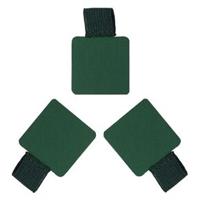Mini Skater 3 Pcs Dark Green PU Leather Pen Holder Self-adhesive Pencil Elastic Loop for Notebooks Journals Clipboards