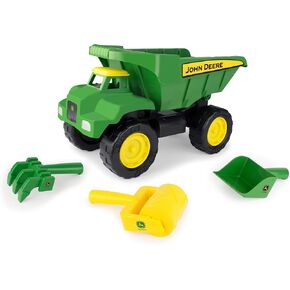 John Deere Big Scoop Sandbox Dump Truck Toy with Loader - Toddler Outdoor Toys and Summer Toys - Oversized Dump Truck Sandbox Toys - Kids Toys Ages 3 Years and Up