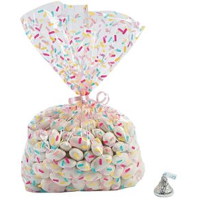 Donut Sprinkles Cellophane Bags (12 Pack) Party Supplies