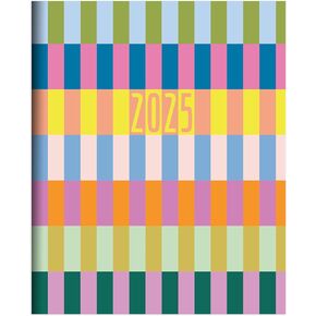 TF PUBLISHING 2025 Color Stacks Medium Monthly Planner - 2 Page Spreads - Large Calendar Grid & Planning Prompts - 12 Month Calendar for School & Work - Journal & Note Space - 6.5" x 8"