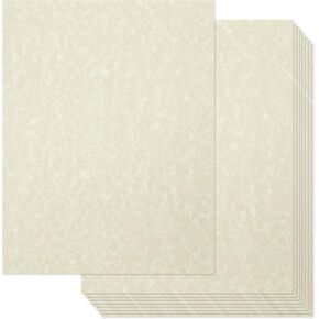 Best Paper Greetings 96 Sheets Parchment Paper for Certificates, Resumes, Diplomas, 90 GSM Textured Stationary, Printer-Friendly (Ivory, 8.5 x 11 in)