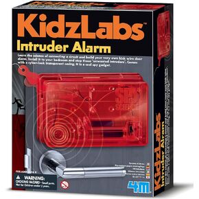 4M Kidzlabs إنذار الدخيل المغناطيسي، اكتشف كيف يقوم المغناطيس بإطلاق إنذار، ألعاب العلوم والتكنولوجيا والهندسة والرياضيات للأولاد والبنات من عمر 5 سنوات فما فوق