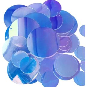 Assorted Sizes 700pcs Loose Sequins for DIY Sewing Flat Round Large Sequins for Crafts Iridescent PVC Paillette Embellishment Decoration for suncatcher,lamp Head,Home Deco