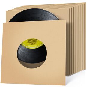 ANTOP ANTENNA Brown 7 inch File Folder with 10 Pack of Protective Covers for 12 inch Albums