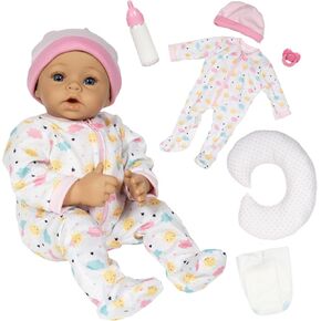 ADORA Sunshine, 14" Realistic Doll with Feeding Pillow Set with Accessories Including Sun-Printed Onesie, Beanie, Pacifier, Feeding Pillow, Diapers and Milk Bottle Birthday Gift for Ages 3+