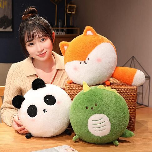 Plush Round Fox Stuffed Animal Fox Hugging Pillow Fox Plushies Throw Pillow Round Fox Anime Gift for Kids and Lovers in Birthday,Valentine's Day,Christmas¡­ in Kuwait