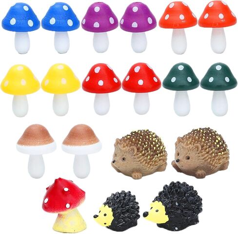 ONEST 9 Pieces Garden Miniature Accessories Mini Mini Frog Figurines Table and Chairs Micro Landscape Garden Ornament Figurines for DIY Craft Garden Decor in Kuwait