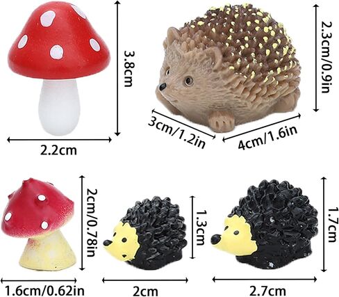 ONEST 9 Pieces Garden Miniature Accessories Mini Mini Frog Figurines Table and Chairs Micro Landscape Garden Ornament Figurines for DIY Craft Garden Decor in Kuwait