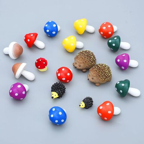 ONEST 9 Pieces Garden Miniature Accessories Mini Mini Frog Figurines Table and Chairs Micro Landscape Garden Ornament Figurines for DIY Craft Garden Decor in Kuwait