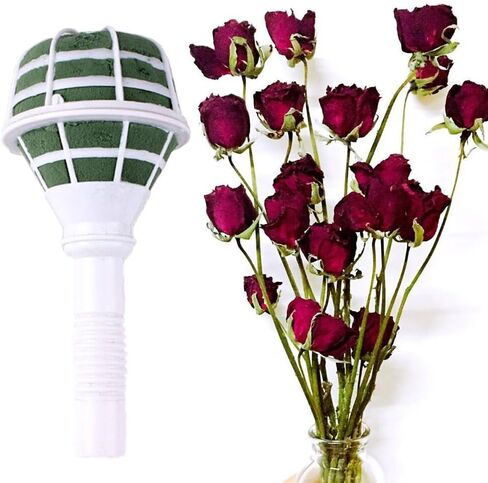 SHINEOFI 24Pcs Bouquet Holder Stand Floral Handle Floral Bouquet Holder Foam Bride Bouquet Holder for Bouquet Foam Bouquet Base Arrangement Tool Bridesmaid Wedding in Saudi Arabia