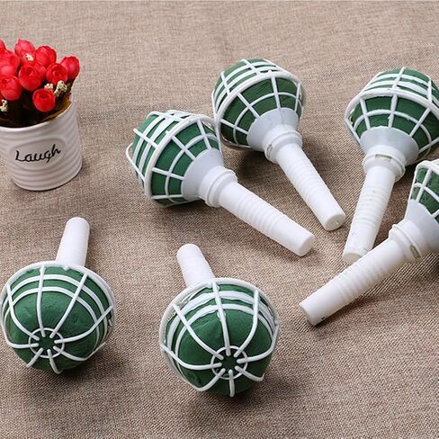 SHINEOFI 24Pcs Bouquet Holder Stand Floral Handle Floral Bouquet Holder Foam Bride Bouquet Holder for Bouquet Foam Bouquet Base Arrangement Tool Bridesmaid Wedding in Saudi Arabia
