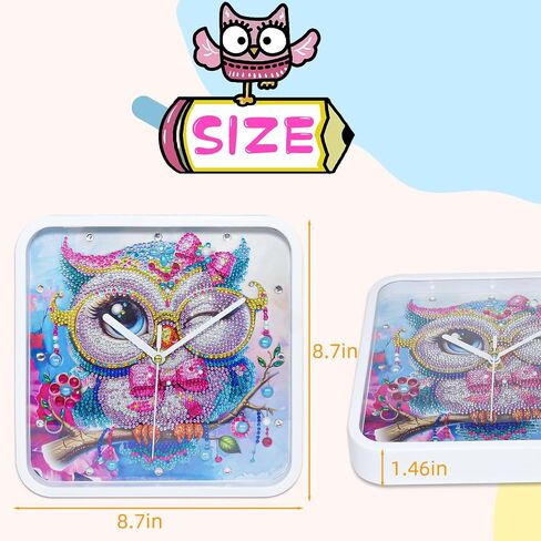 DIY Diamond Art Kits for Adults Santa Claus Wall Clock for Home Decor & Gift, Diamond Painting Clocks Fun Crafting Hobby for Women - 8.7x8.7 Inches in Saudi Arabia