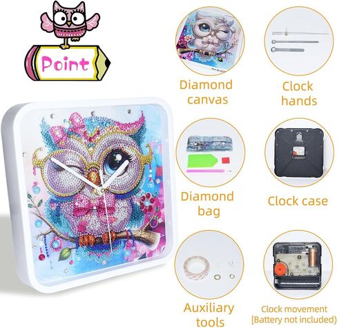 DIY Diamond Art Kits for Adults Santa Claus Wall Clock for Home Decor & Gift, Diamond Painting Clocks Fun Crafting Hobby for Women - 8.7x8.7 Inches in Saudi Arabia