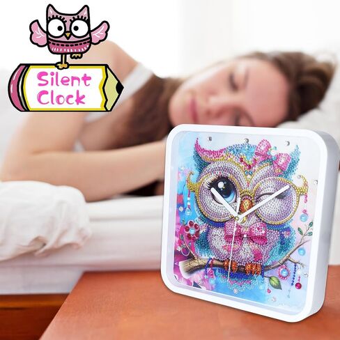 DIY Diamond Art Kits for Adults Santa Claus Wall Clock for Home Decor & Gift, Diamond Painting Clocks Fun Crafting Hobby for Women - 8.7x8.7 Inches in Saudi Arabia