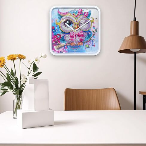 DIY Diamond Art Kits for Adults Santa Claus Wall Clock for Home Decor & Gift, Diamond Painting Clocks Fun Crafting Hobby for Women - 8.7x8.7 Inches in Saudi Arabia