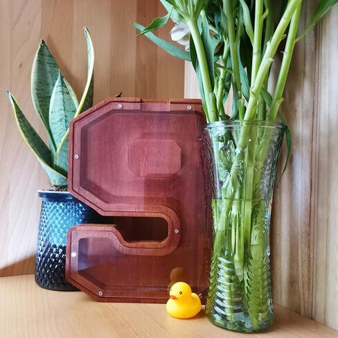 بنك خشبي رقم 9 على شكل خنزير للأطفال والأولاد والبنات، صندوق توفير المال مع تصميم مقصوص للعملات المعدنية للأطفال، هدية إبداعية للأطفال in Kuwait